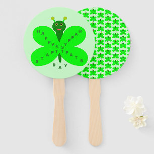 St. Patricks Day Butterfly Hand Fan Fächer