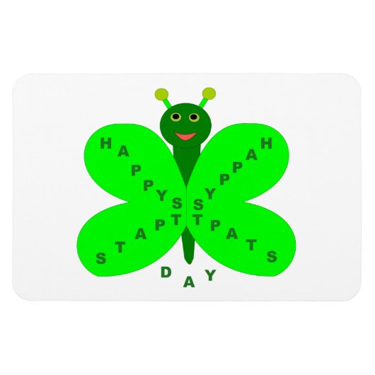 St. Patricks Day Butterfly Magnet (Horizontal)