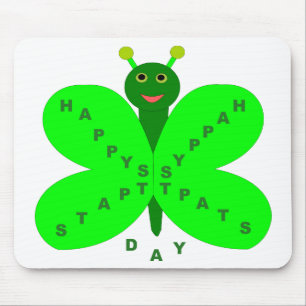 St. Patricks Day Butterfly Mousepad