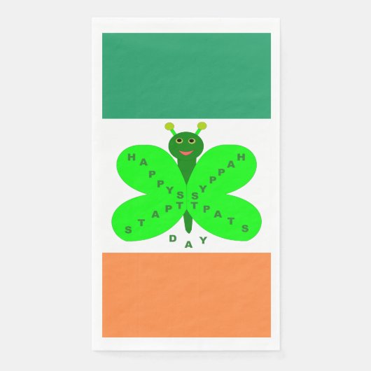 St. Patrick's Day Butterfly Paper Napkins Serviette (Vorderseite)