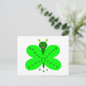 St. Patrick's Day Butterfly Postcard Postkarte (Stehend Vorderseite)