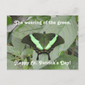 St. Patrick's Day Butterfly Postkarte (Vorderseite)