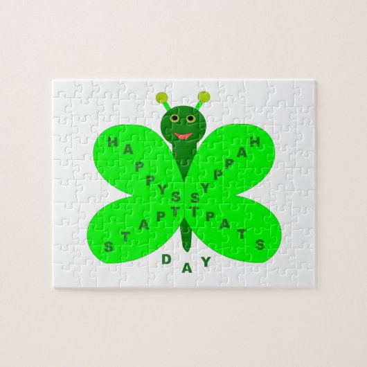 St. Patricks Day Butterfly Puzzle (Horizontal)