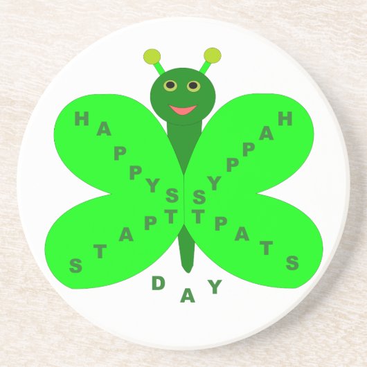 St. Patricks Day Butterfly Untersetzer (Vorne)