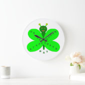 St. Patricks Day Butterfly Wall Clock Große Wanduhr (Zuhause)