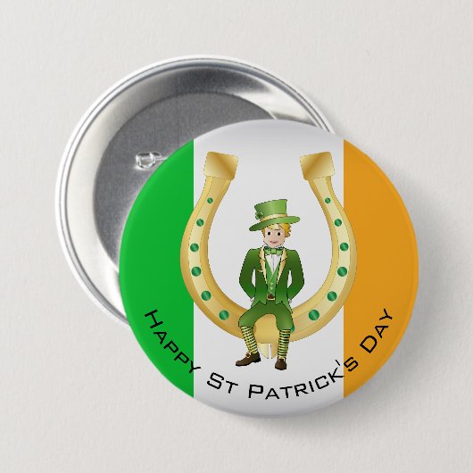 St. Patrick's Day Button (Vorne & Hinten)
