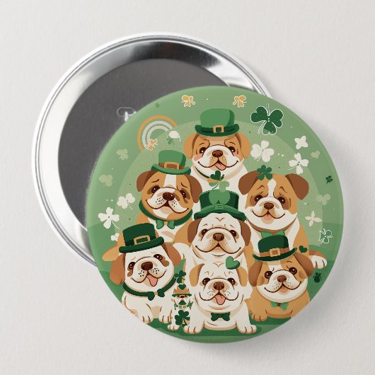 St. Patrick's Day Button (Vorne & Hinten)
