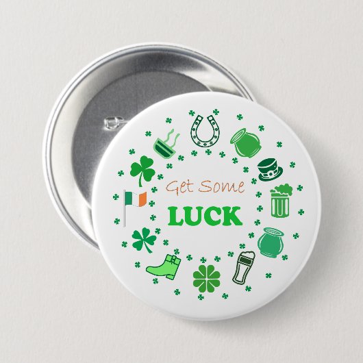 St. Patrick's Day Button (Vorne & Hinten)