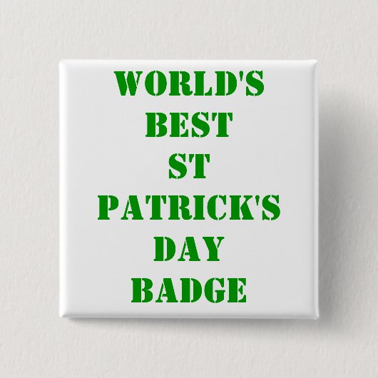 St. Patrick's Day Button (Vorderseite)