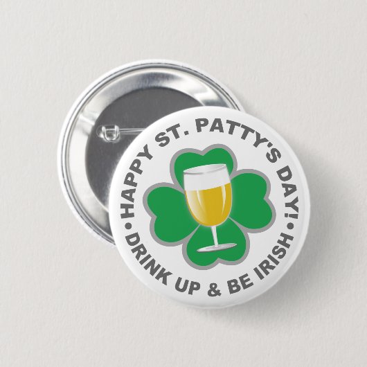 St. Patrick's Day Button (Vorne & Hinten)