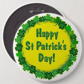 St Patrick's Day Button/Clovers Button (Vorne & Hinten)