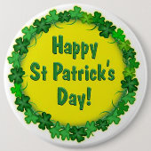St Patrick's Day Button/Clovers Button (Vorderseite)