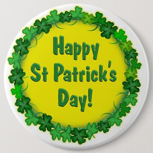 St Patrick's Day Button/Clovers Button (Vorderseite)