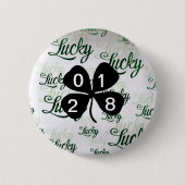 St Patrick's Day Button mit Jahr (Vorderseite)