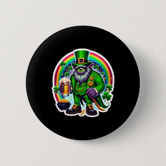 St. Patrick's Day Bylor des Bösen Blicks Irischer Button (Vorderseite)