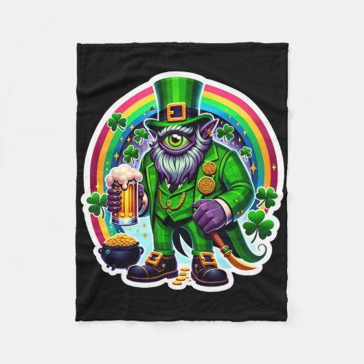 St. Patricks Day Bylor des Bösen Blicks Irischer D Fleecedecke (Vorderseite)
