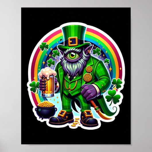 St Patrick's Day Bylor Of The Evil Eye Irish Demon Poster (Vorne)