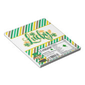 St Patricks Day Candy Bar Wrapper Gastgeschenke Notizblock (angewinkelt)