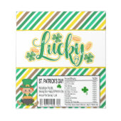 St Patricks Day Candy Bar Wrapper Gastgeschenke Notizblock (Vorderseite)