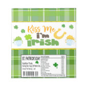 St Patricks Day Candy Bar Wrapper Gastgeschenke Notizblock (Vorderseite)