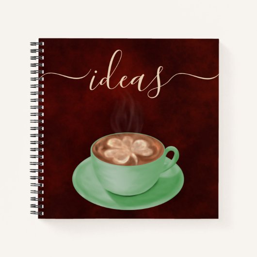 St. Patrick's Day Cappuccino Kaffee Notizblock (Vorderseite)