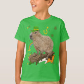 St Patricks Day Capybara Irish T-Shirt (Vorderseite)