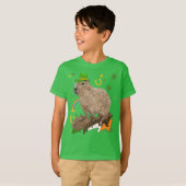 St Patricks Day Capybara Irish T-Shirt (Vorne ganz)