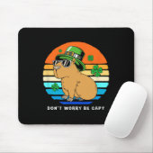 St Patricks Day Capybyra Dont Worry Be Capy 1 Mousepad (Mit Mouse)