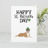St Patrick's Day Card 5 x 7 Boxer Dog (Stehend Vorderseite)
