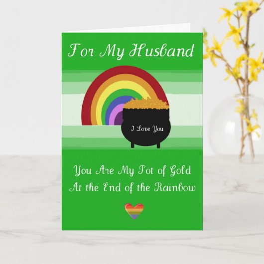 St. Patrick's Day Card - Ehemann Karte (Gelbe Blume)