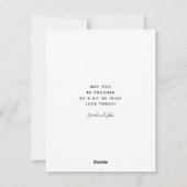 St. Patrick's Day Card Feiertagskarte (Rückseite)