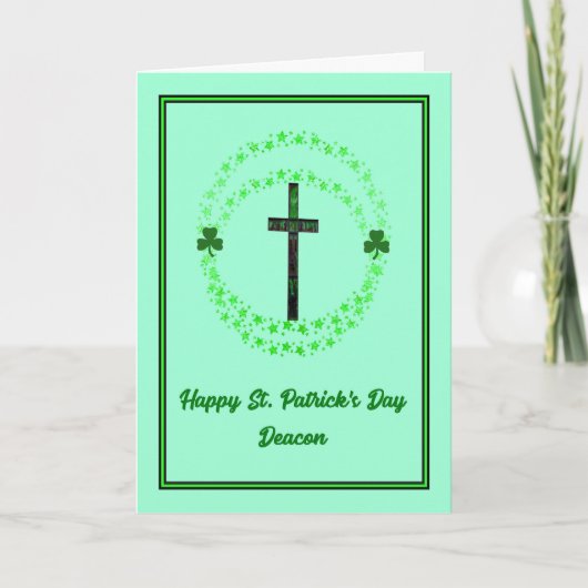 St. Patrick's Day Card for Deacon Karte (Vorderseite)
