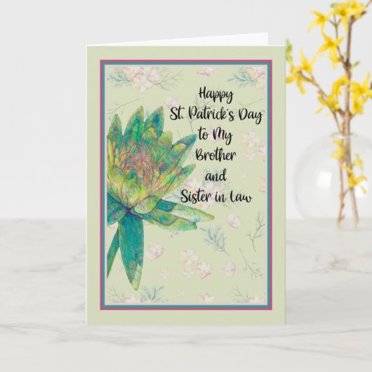 St. Patrick's Day Card für Bruder und Schwester im Karte (Gelbe Blume)