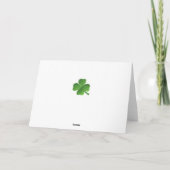 St. Patrick's Day Card für das personalisierte Fot Karte (Rückseite)