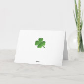 St. Patrick's Day Card für das personalisierte Kle Karte (Rückseite)