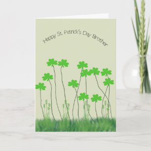 St. Patrick's Day Card für den Bruder mit Kleeblät Karte