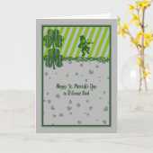 St. Patrick's Day Card für den Vater mit Kleeblätt Karte (Gelbe Blume)