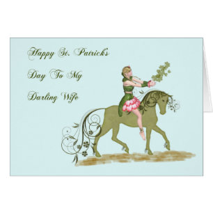 St. Patrick's Day Card für die Ehefrau