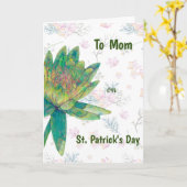 St. Patrick's Day Card für die Mama Karte (Gelbe Blume)