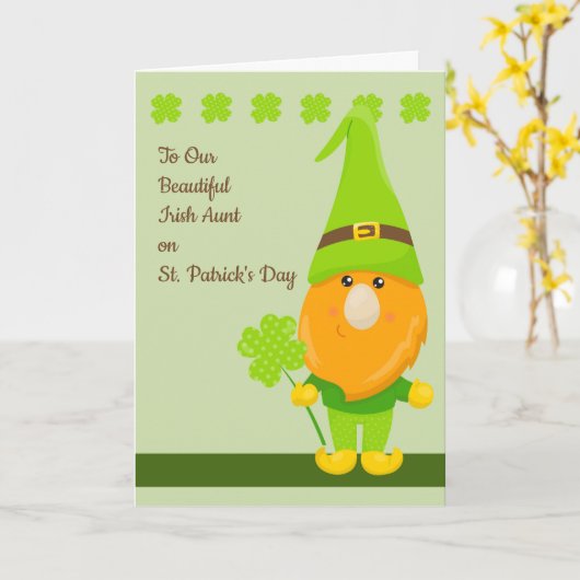 St Patrick's Day Card für irische Tante Karte (Gelbe Blume)