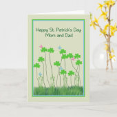 St Patrick's Day Card für Kleeblätter der Mama und Karte (Gelbe Blume)
