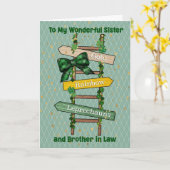 St Patricks Day Card für Schwester & Bruder im Jur Karte (Gelbe Blume)