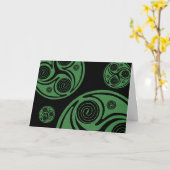 St. Patrick's Day Card - Irish Triskel Spirals Karte (Gelbe Blume)