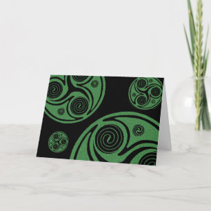 St. Patrick's Day Card - Irish Triskel Spirals Karte