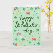 St Patrick's Day Card Karte (Gelbe Blume)