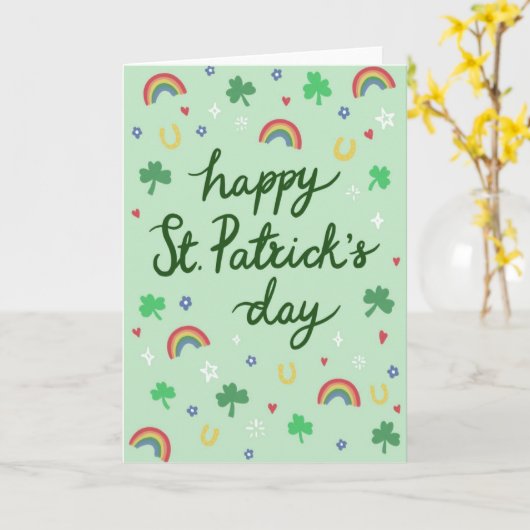 St Patrick's Day Card Karte (Gelbe Blume)