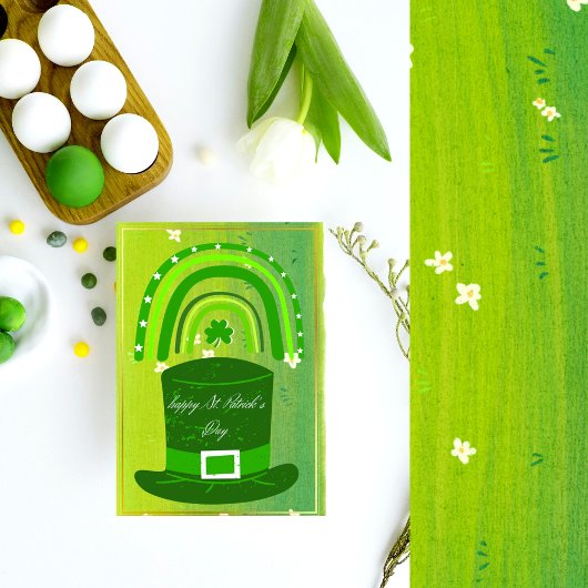 St. Patrick's Day Card mit einem grünen Hut Einladung