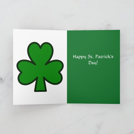 St. Patrick's Day Card mit einer niedlichen Katze Karte (Innenseite)