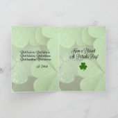 St. Patrick's Day Card mit Gebet und Vers im Inner Karte (Innenseite)