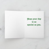 St. Patrick's Day Card mit Hübscher Lady Karte (Innenseite)